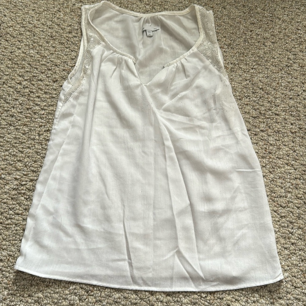 White, soft, shell from the Gap Factory; size extra small; super comfortable